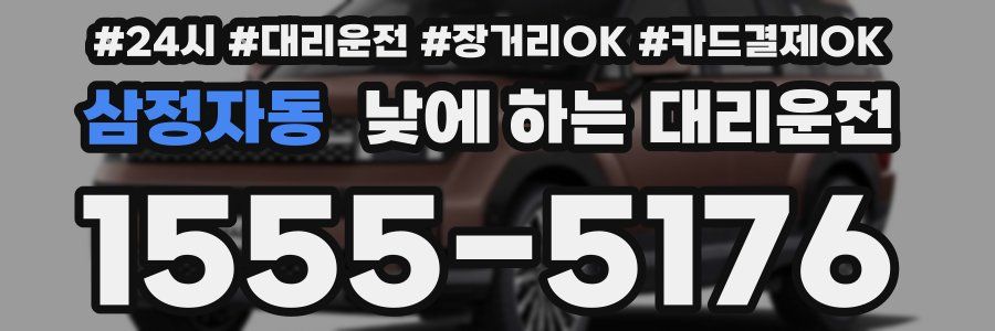삼정자동 낮에 하는 대리운전