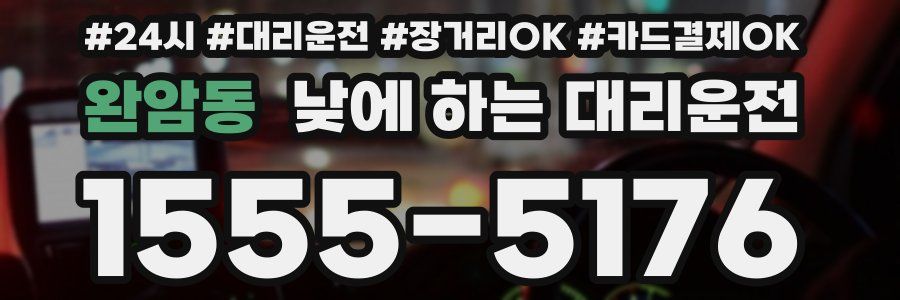 완암동 낮에 하는 대리운전