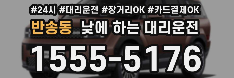 반송동 낮에 하는 대리운전