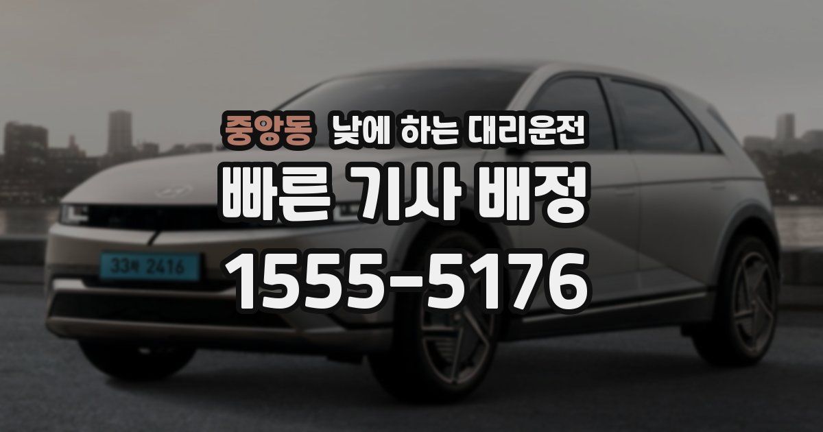 중앙동 낮에 하는 대리운전