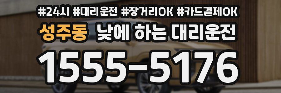 성주동 낮에 하는 대리운전
