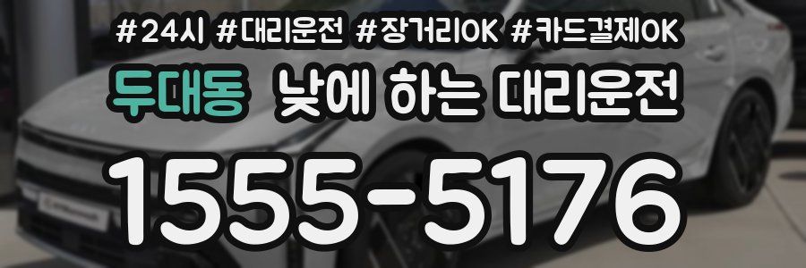 두대동 낮에 하는 대리운전