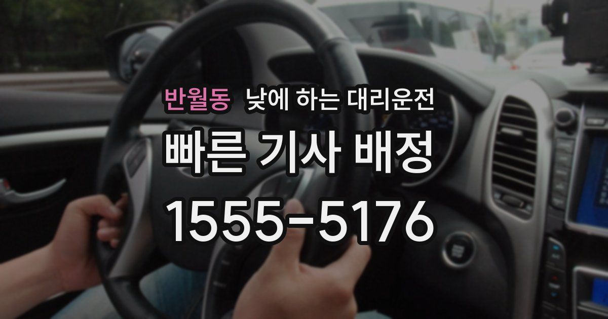 반월동 낮에 하는 대리운전