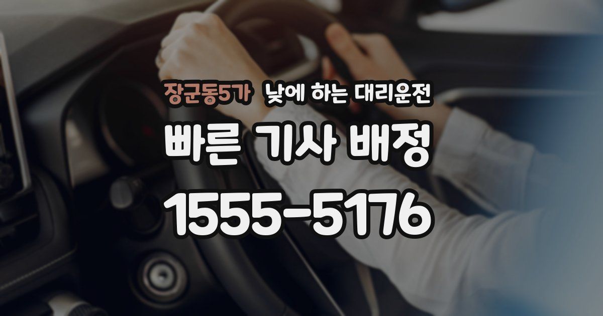 장군동5가 낮에 하는 대리운전