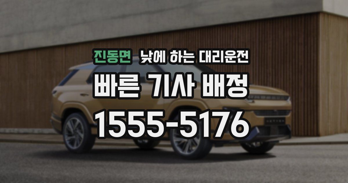 진동면 낮에 하는 대리운전