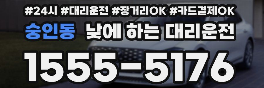 숭인동 낮에 하는 대리운전
