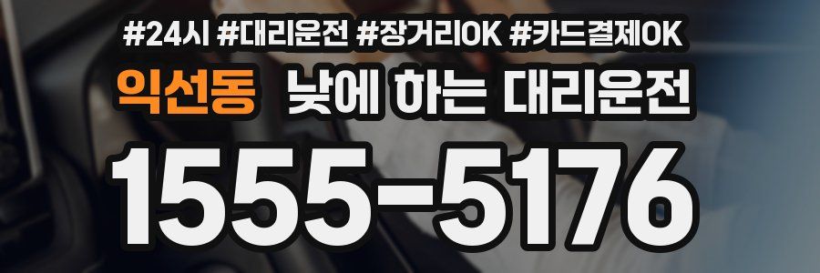 익선동 낮에 하는 대리운전