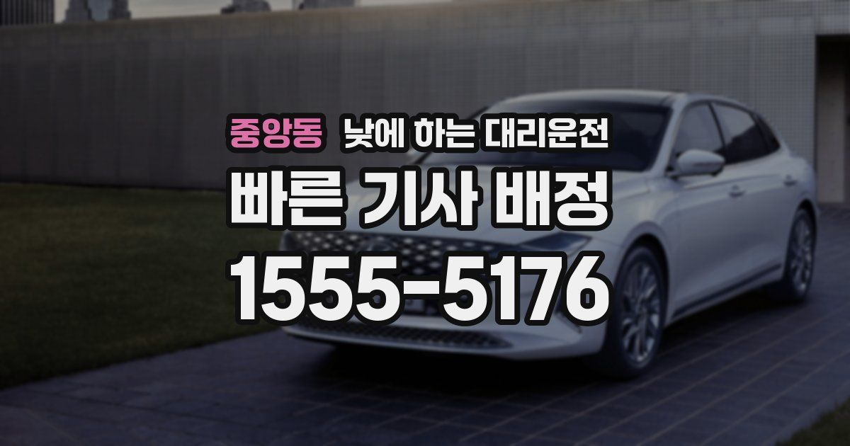 중앙동 낮에 하는 대리운전