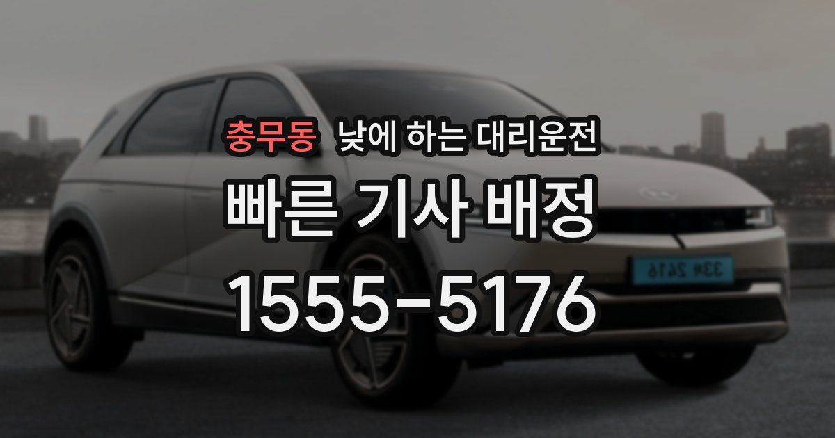 충무동 낮에 하는 대리운전