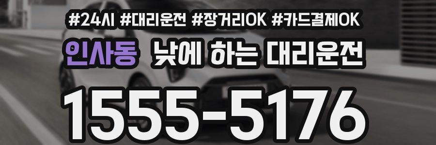 인사동 낮에 하는 대리운전