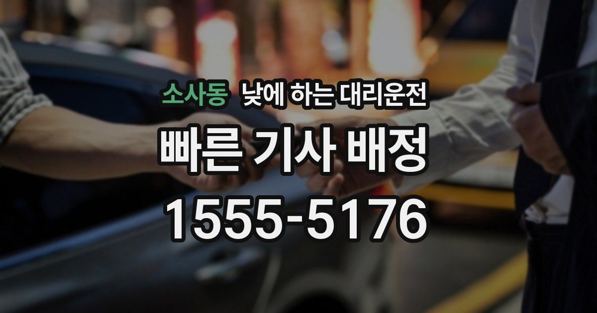 소사동 낮에 하는 대리운전