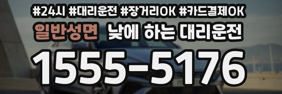 일반성면 낮에 하는 대리운전