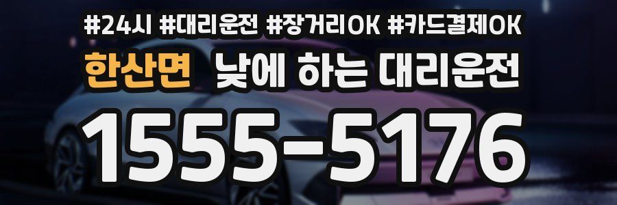 한산면 낮에 하는 대리운전