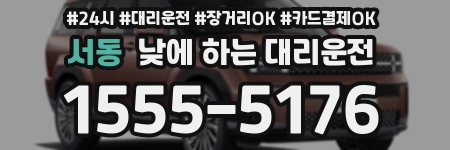 서동 낮에 하는 대리운전