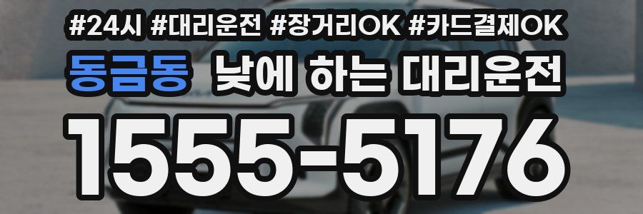 동금동 낮에 하는 대리운전