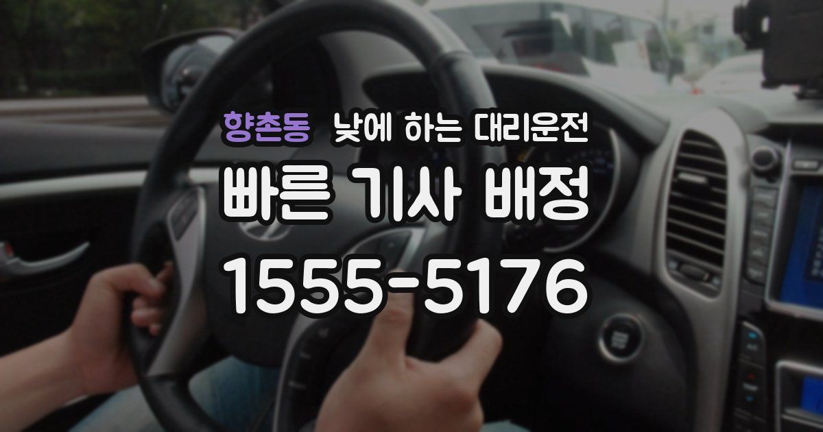 향촌동 낮에 하는 대리운전