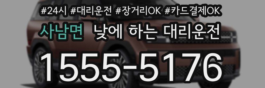사남면 낮에 하는 대리운전