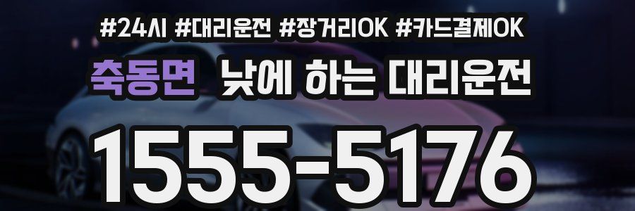 축동면 낮에 하는 대리운전