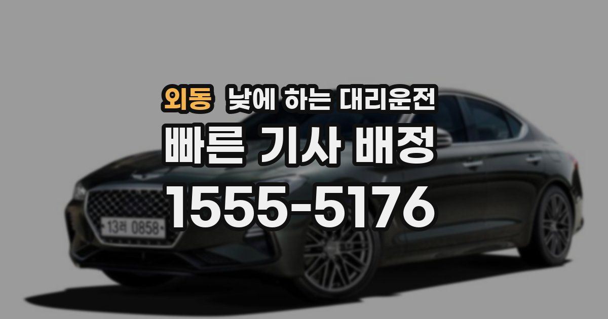 외동 낮에 하는 대리운전