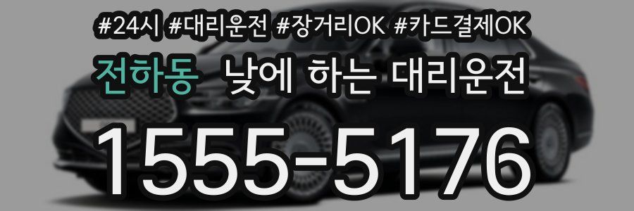 전하동 낮에 하는 대리운전