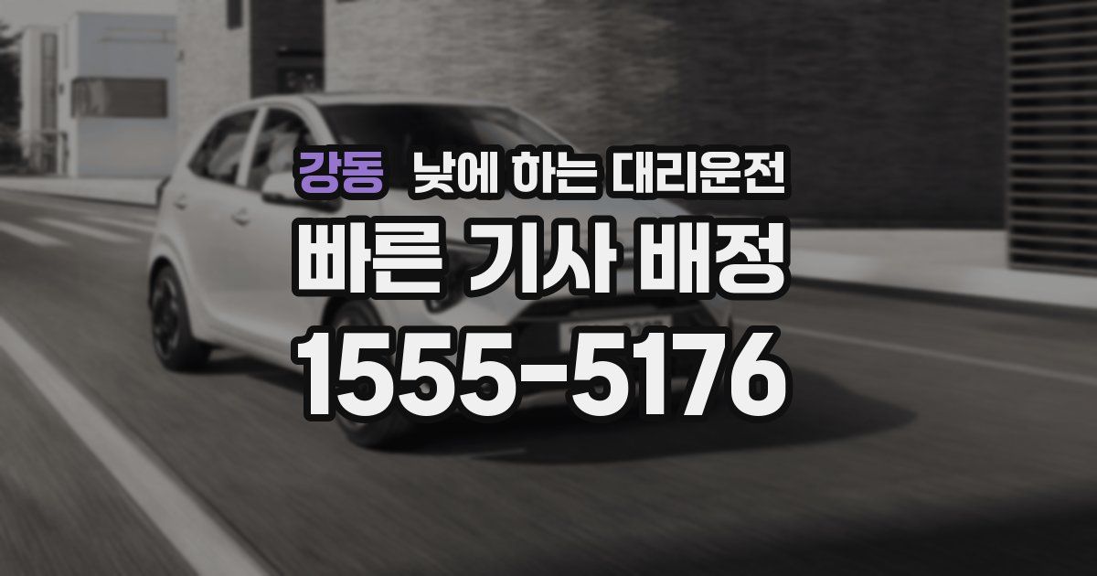강동 낮에 하는 대리운전