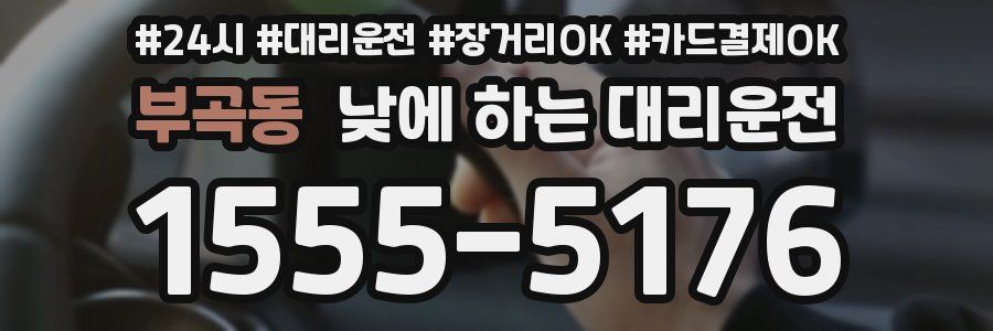 부곡동 낮에 하는 대리운전