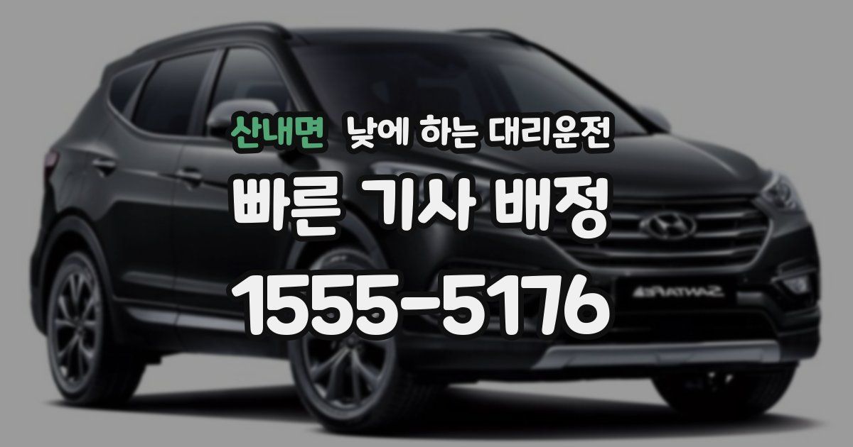 산내면 낮에 하는 대리운전