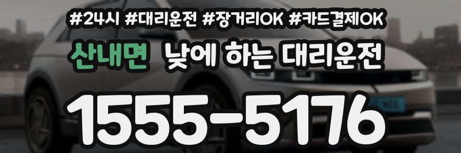 산내면 낮에 하는 대리운전