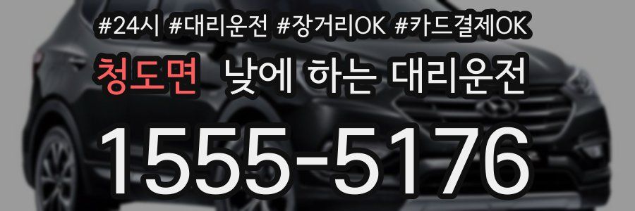 청도면 낮에 하는 대리운전