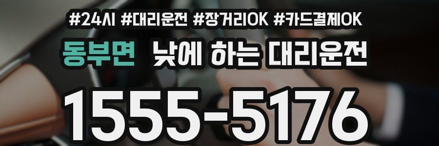 동부면 낮에 하는 대리운전