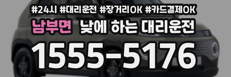 남부면 낮에 하는 대리운전