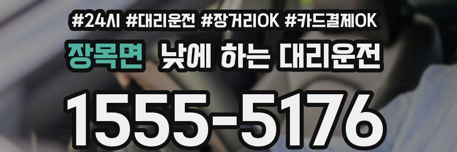 장목면 낮에 하는 대리운전