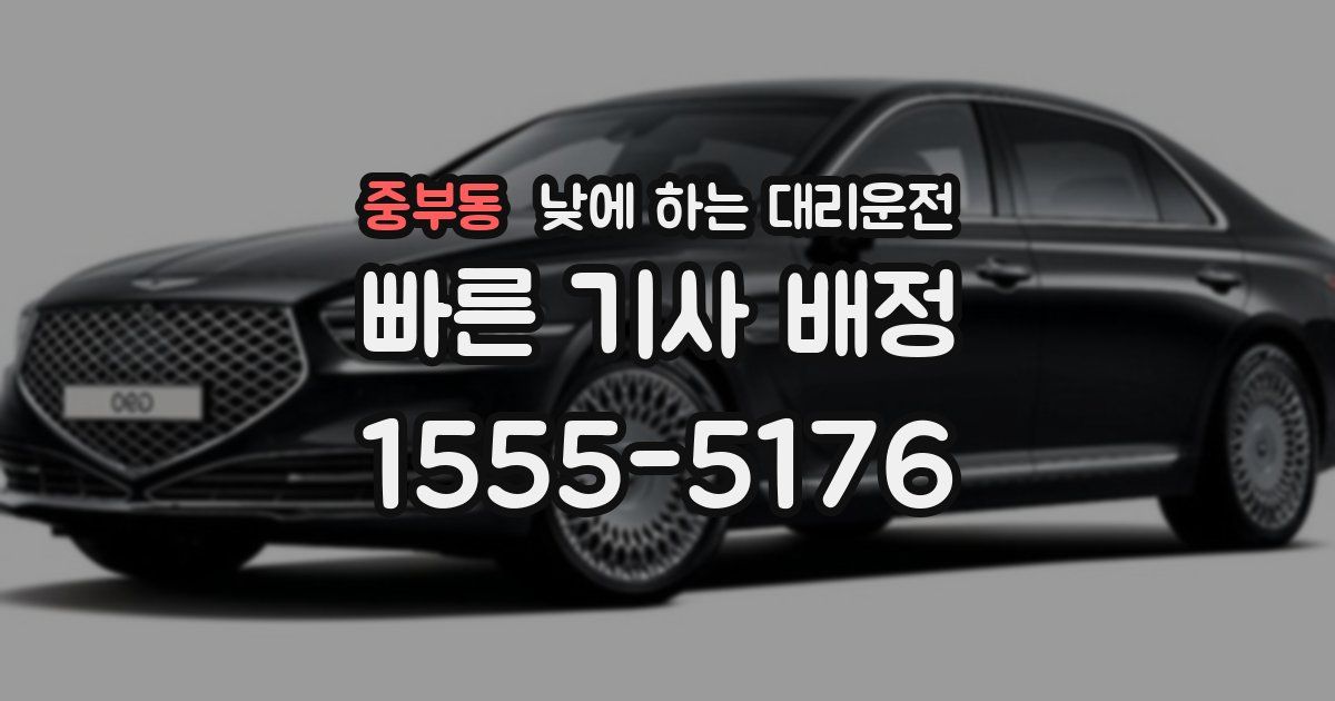 중부동 낮에 하는 대리운전