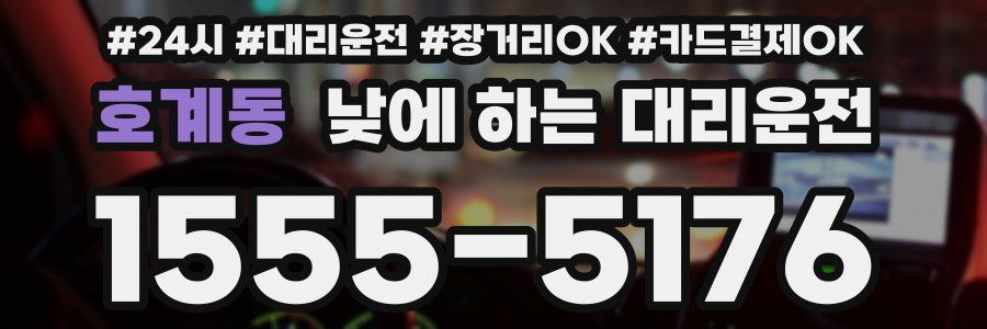 호계동 낮에 하는 대리운전