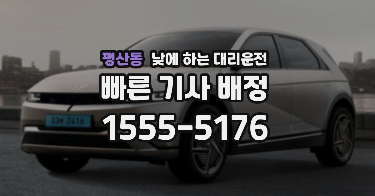 평산동 낮에 하는 대리운전