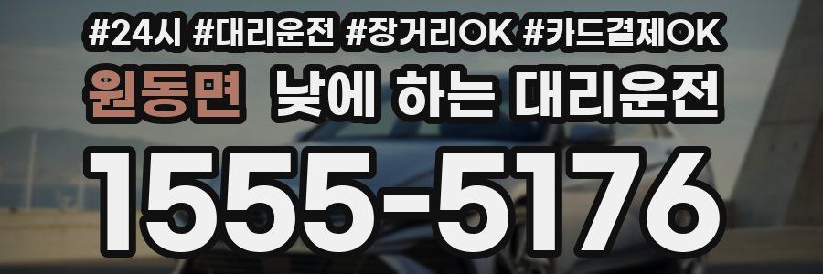 원동면 낮에 하는 대리운전