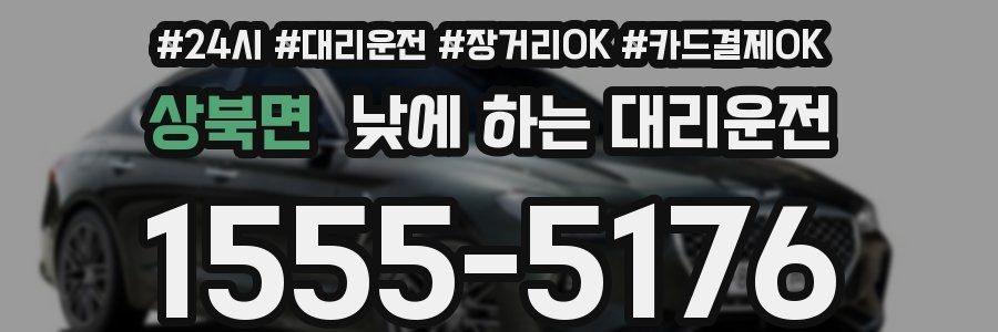 상북면 낮에 하는 대리운전