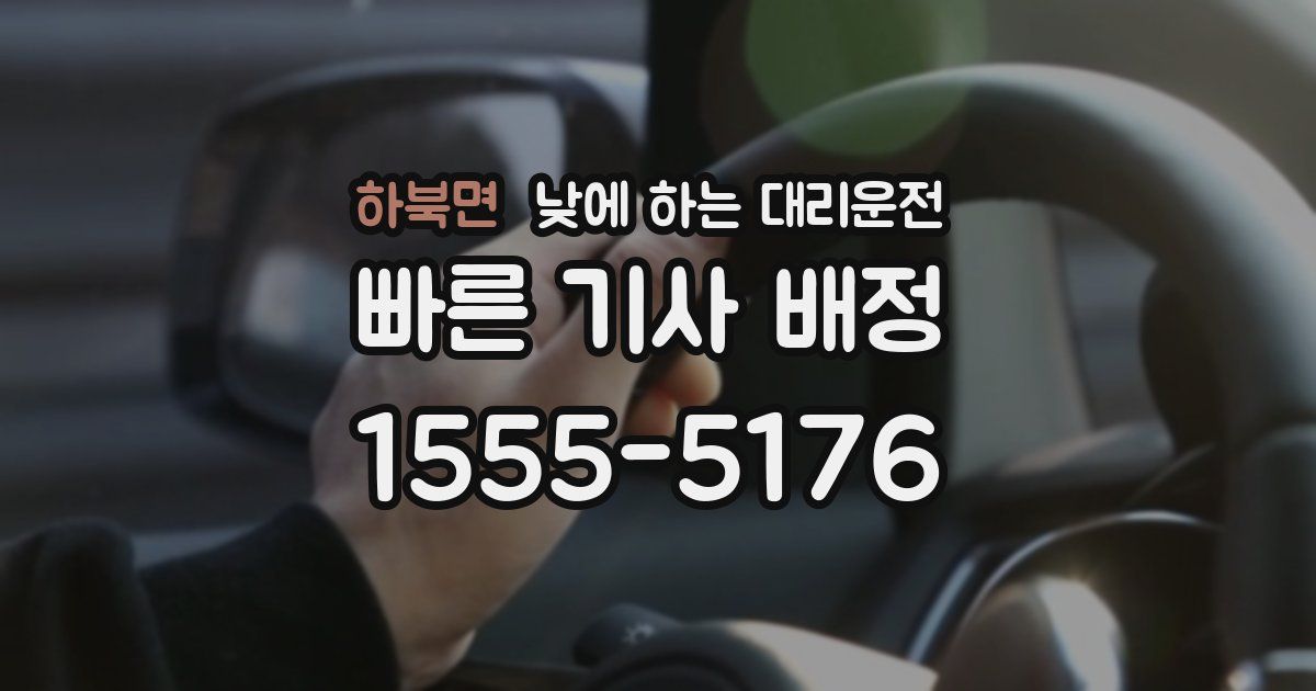 하북면 낮에 하는 대리운전