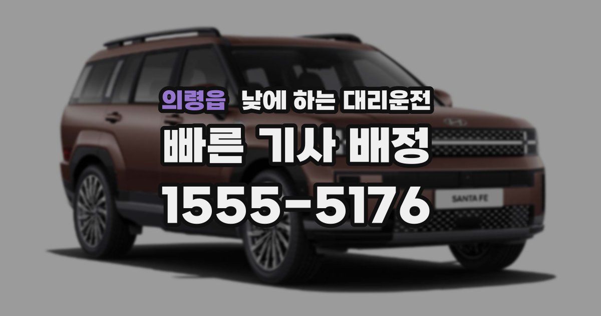 의령읍 낮에 하는 대리운전