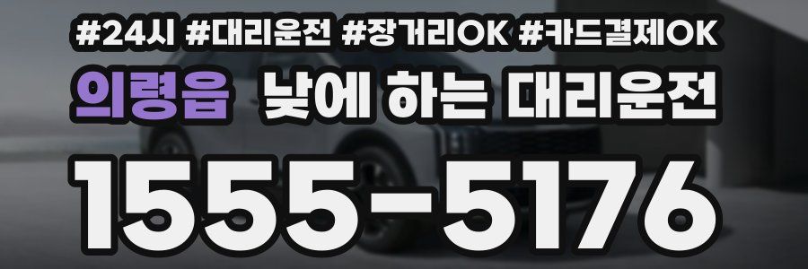 의령읍 낮에 하는 대리운전