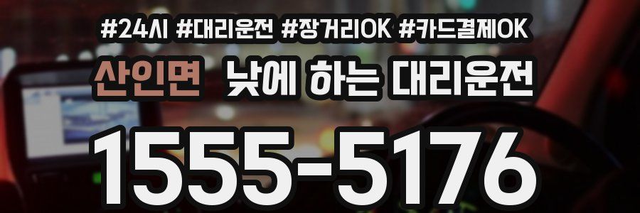 산인면 낮에 하는 대리운전