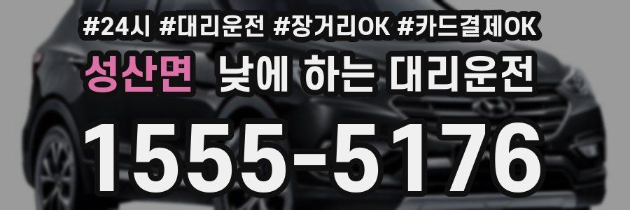 성산면 낮에 하는 대리운전