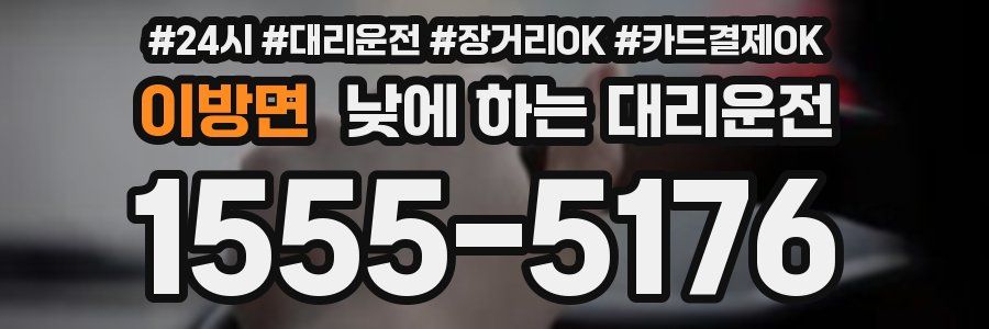 이방면 낮에 하는 대리운전