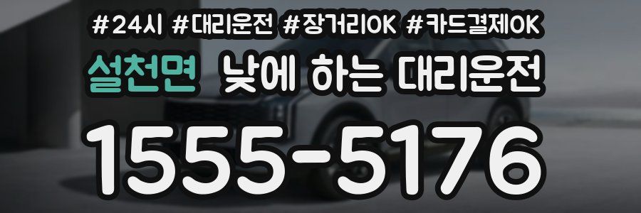 설천면 낮에 하는 대리운전