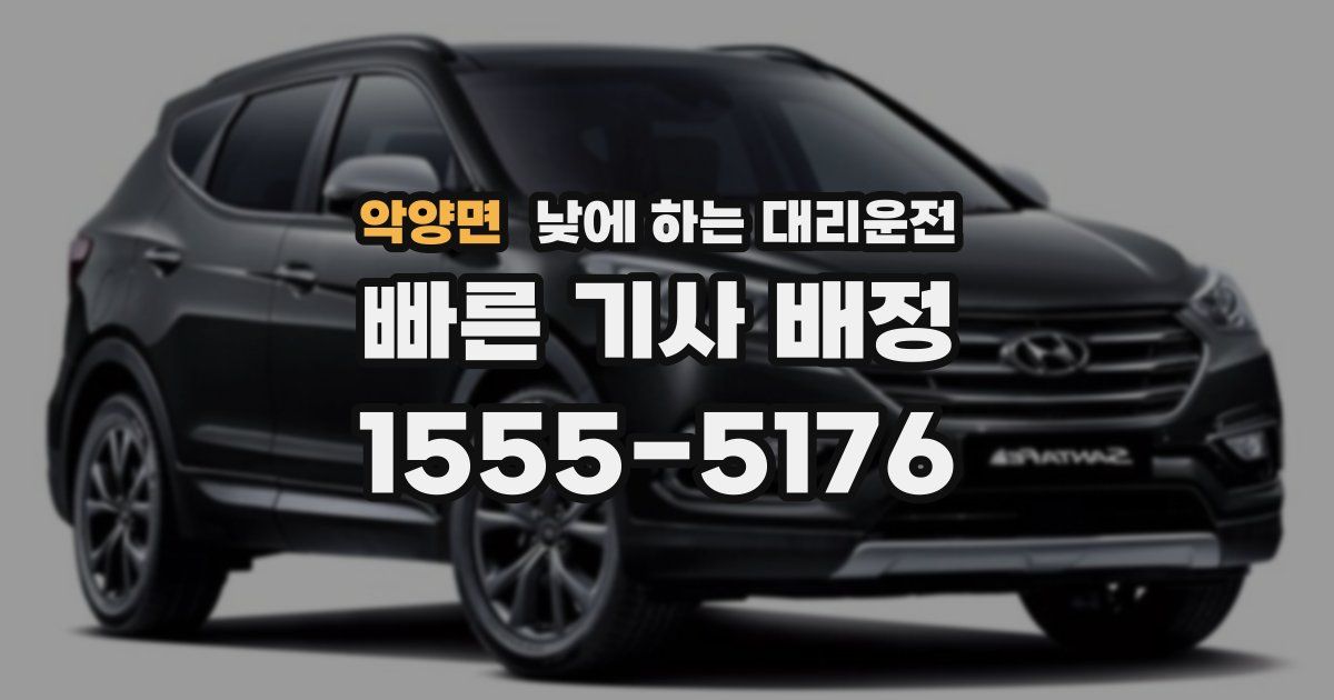 악양면 낮에 하는 대리운전