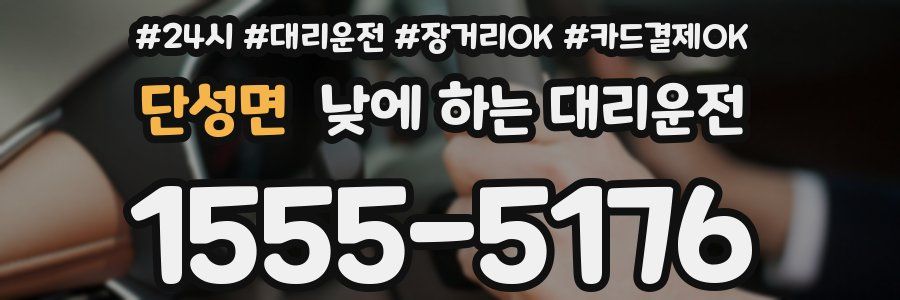 단성면 낮에 하는 대리운전