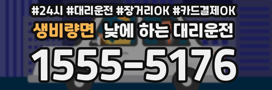 생비량면 낮에 하는 대리운전