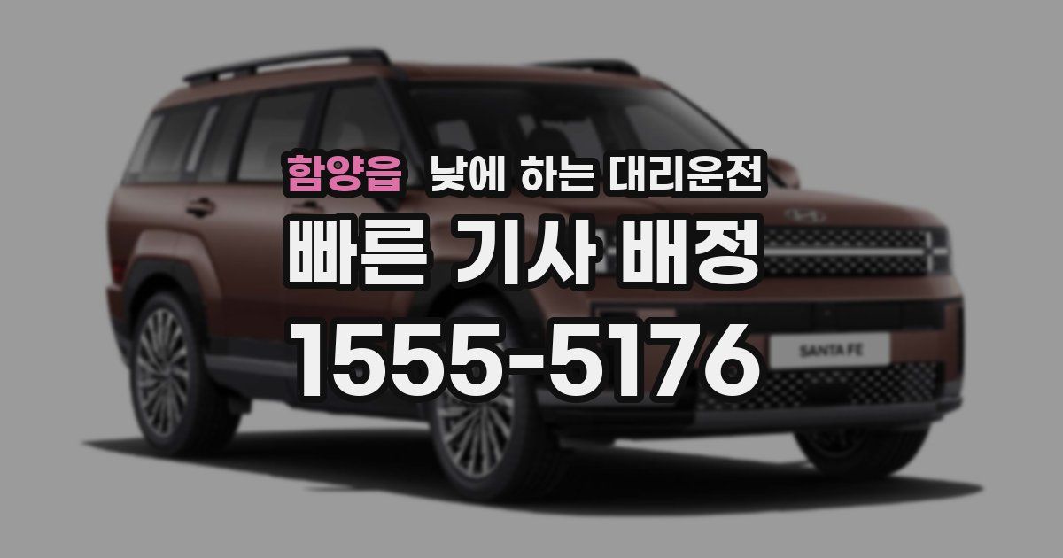 함양읍 낮에 하는 대리운전