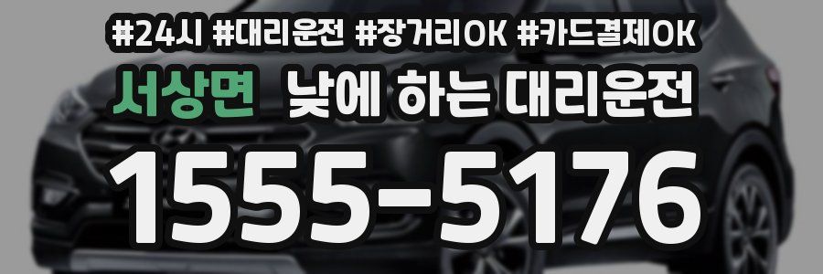 서상면 낮에 하는 대리운전