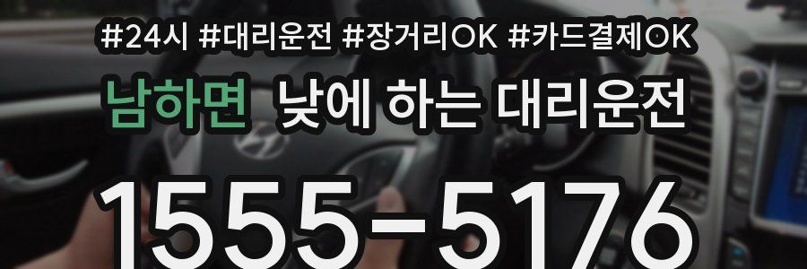 남하면 낮에 하는 대리운전